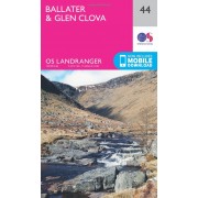 OS44 Ballater Glen Clova Surrounding are